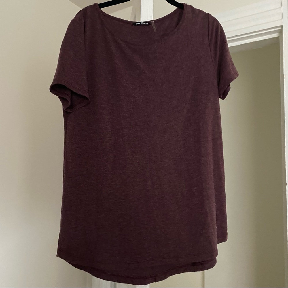 Pink Clover button back tee